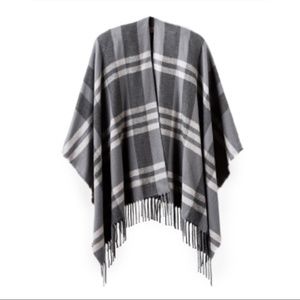 Siizu Plaid Poncho (Sustainably Made)